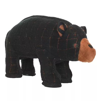 Tuffy Zoo Bear Durable Dog Toy – Large Black Interactive Tug Toy
