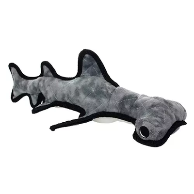 Tuffy Hammerhead Shark Durable Dog Toy – Gray Ocean Creature Plush