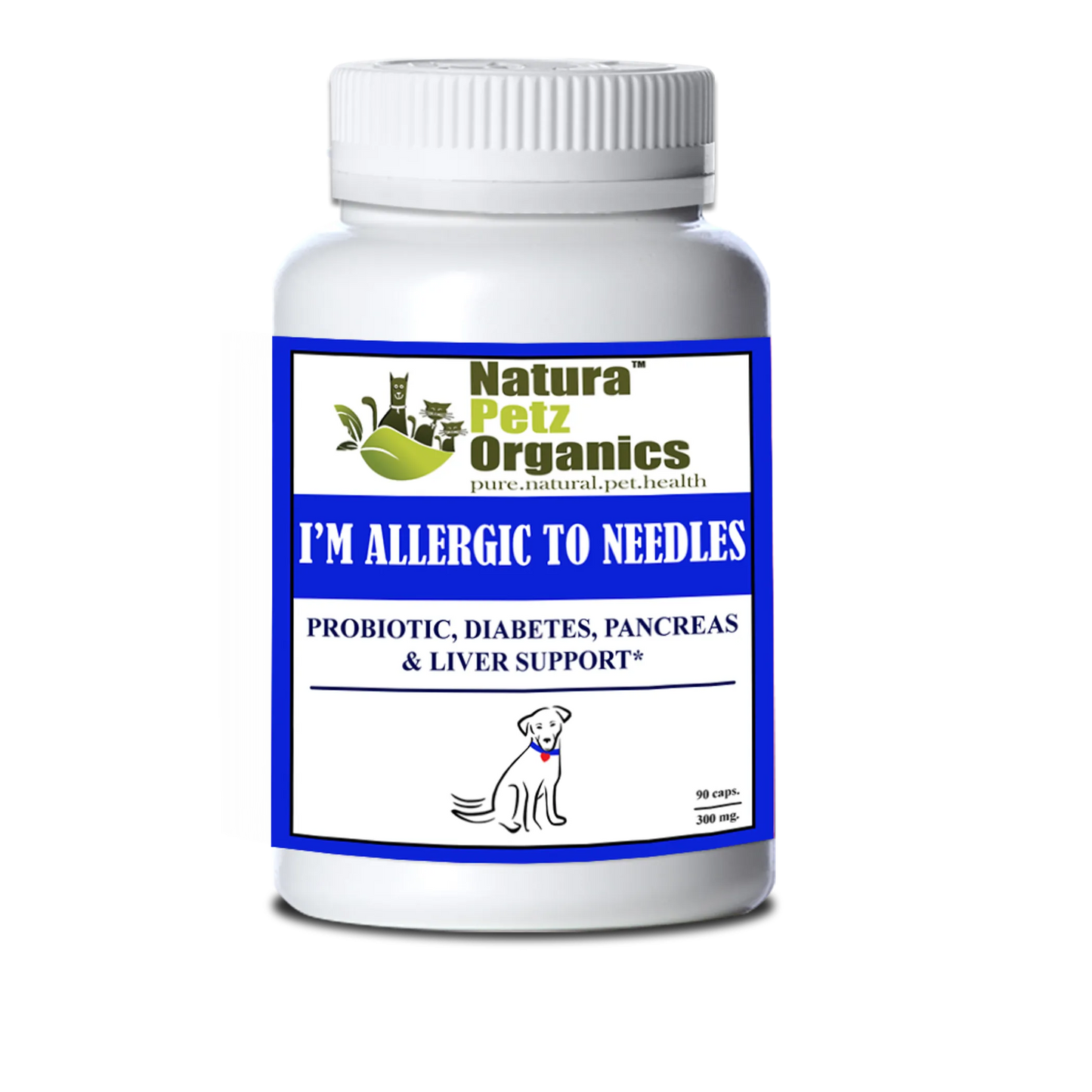 I'M Allergic To Needles - Probiotic, Pancreas & Glucose, DOG, 500 mg 90 cap