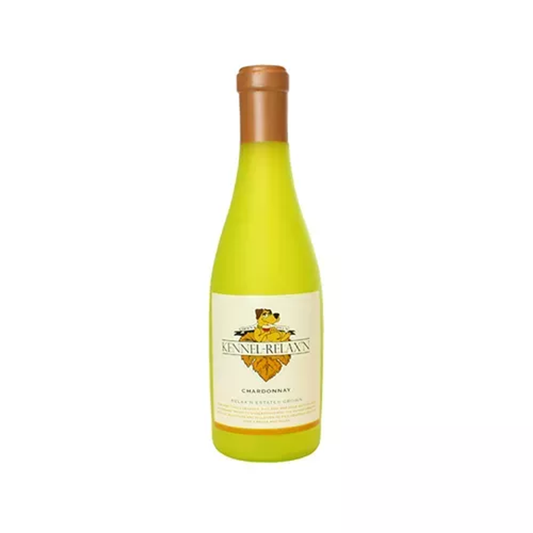 Silly Squeaker Wine Bottle Kennel Relaxin, One Size, Burgundy