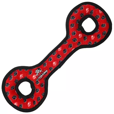 Tuffy Ultimate Tug-O-War Durable Large Dog Toy - Red Paw Material