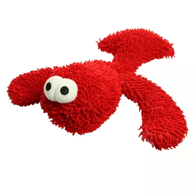 Mighty Microfiber Ball Lobster Durable Plush Dog Toy - Large Red