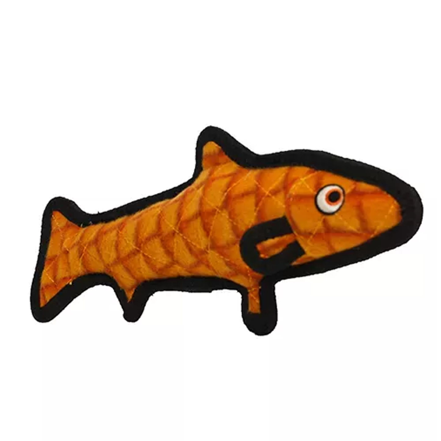 Tuffy Trout Durable Dog Toy – Orange Ocean Creature Interactive Toy