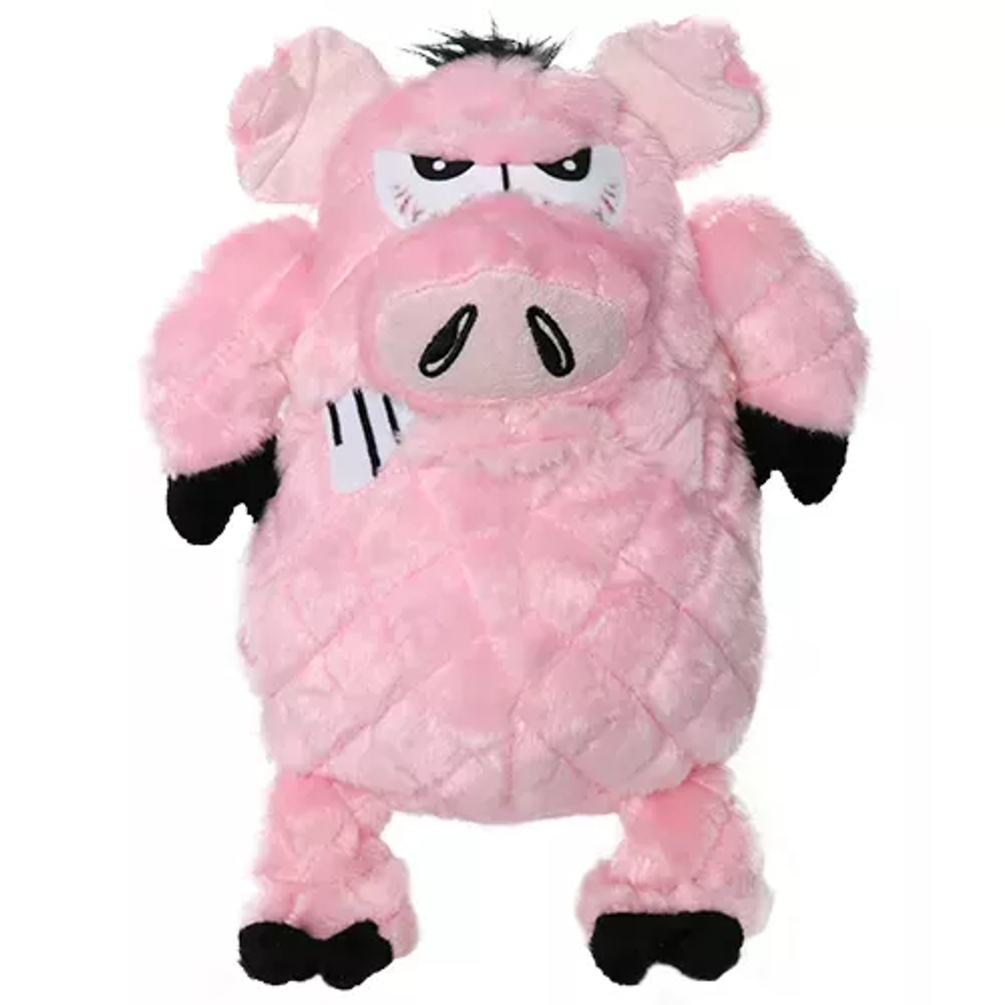 Mighty Angry Animals Pig Plush Dog Toy – Durable Pink Tug Toy