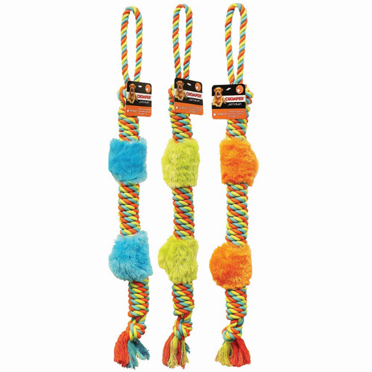 Pet Edge CHP Plush Rope Tug Dog Toy – Durable Interactive Chew Toy