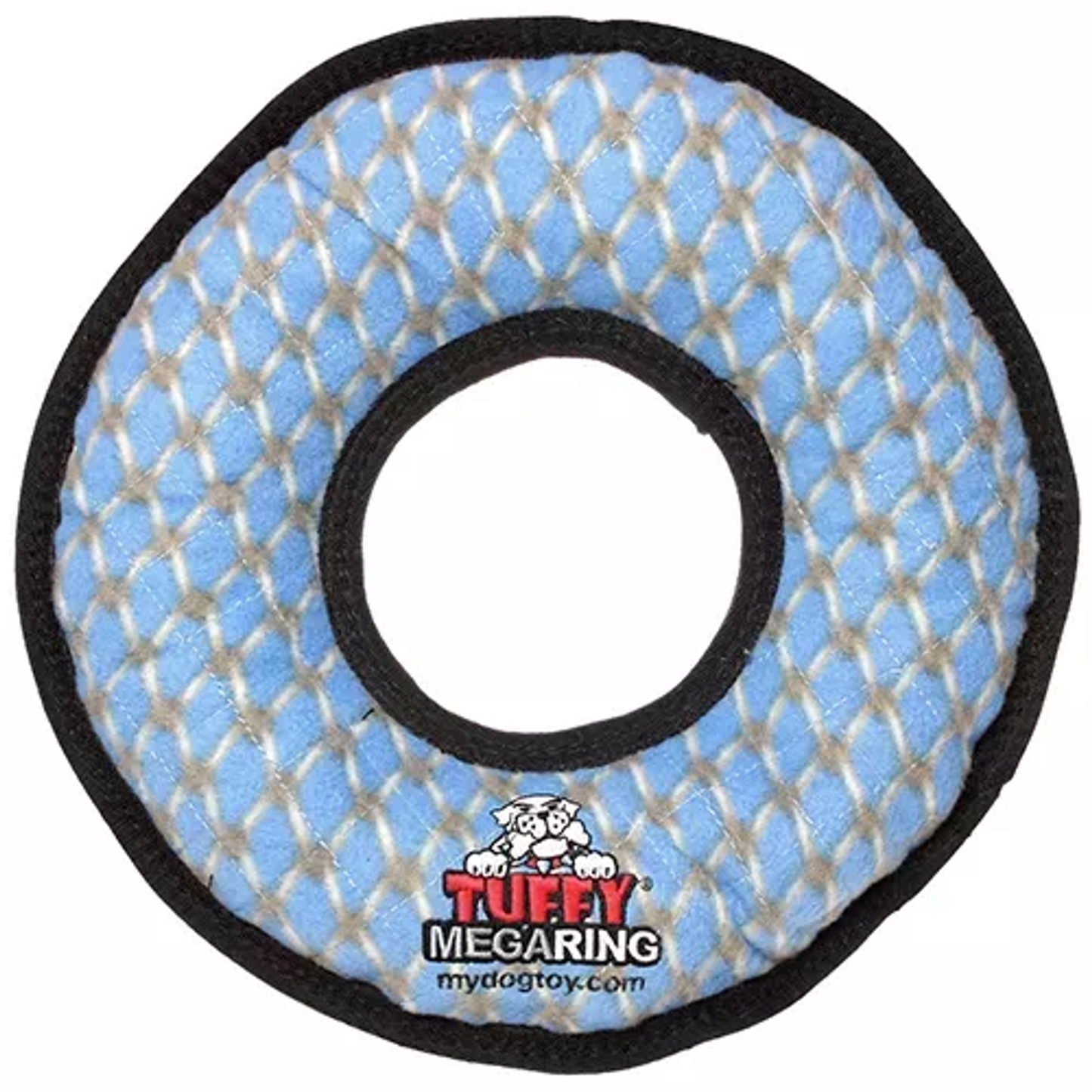 Tuffy Mega Ring Durable Interactive Dog Tug Toy – Blue – 4 Layer Material