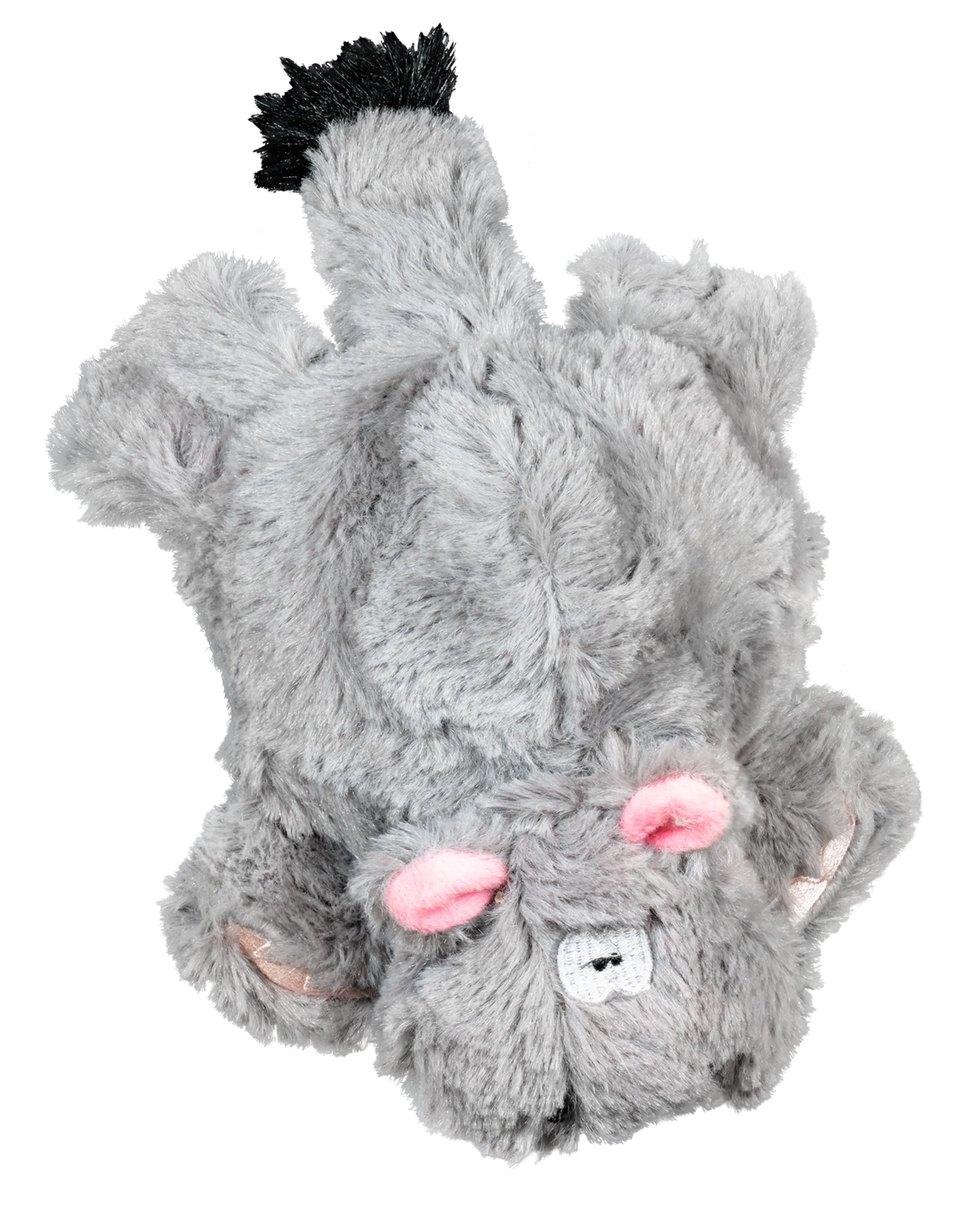 Spunky Pup Hippo Plush Dog Toy – Squeaky Spiky Ball and Crinkle Nylon