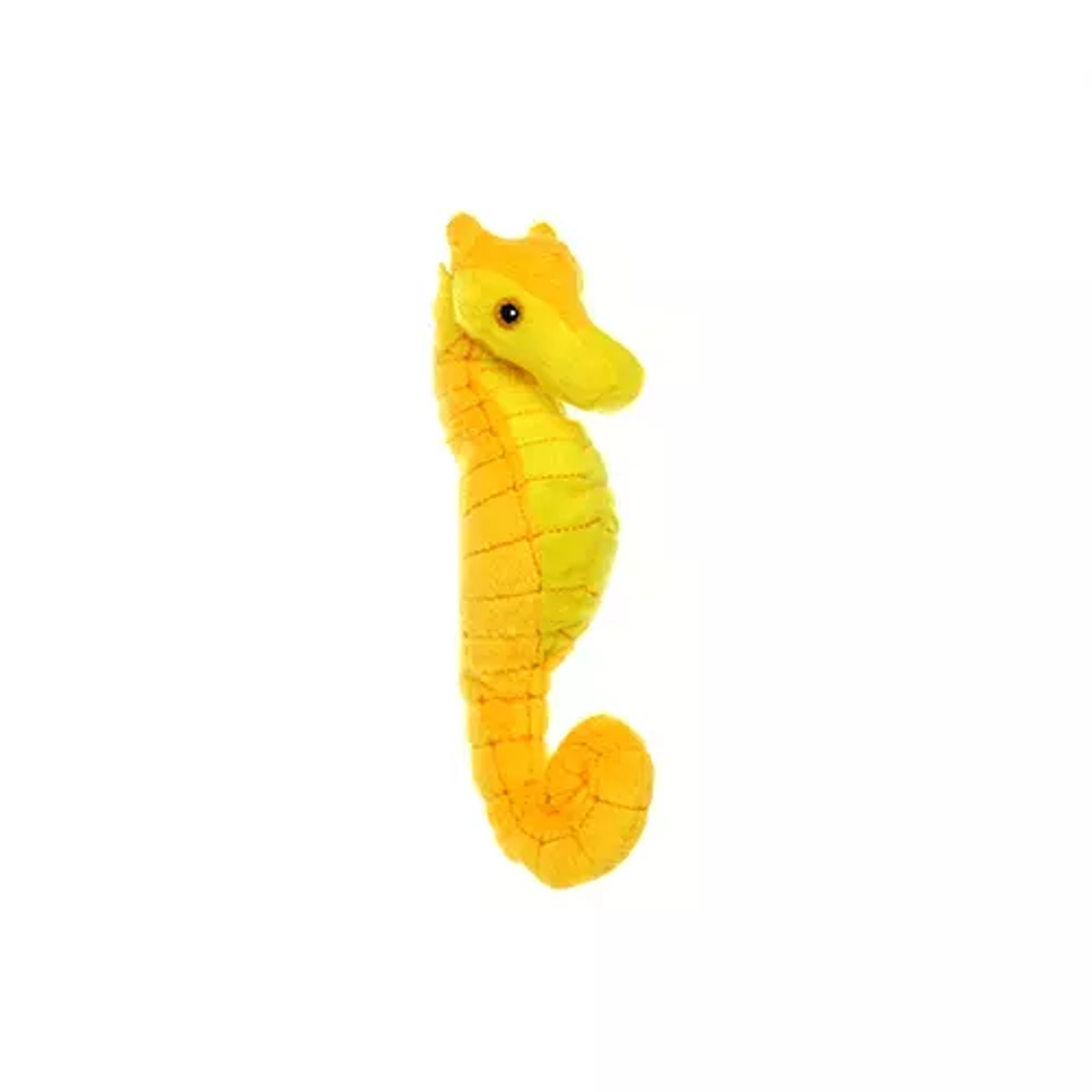 Mighty Jr Ocean Seahorse Dog Toy – Durable Plush Yellow Interactive Toy