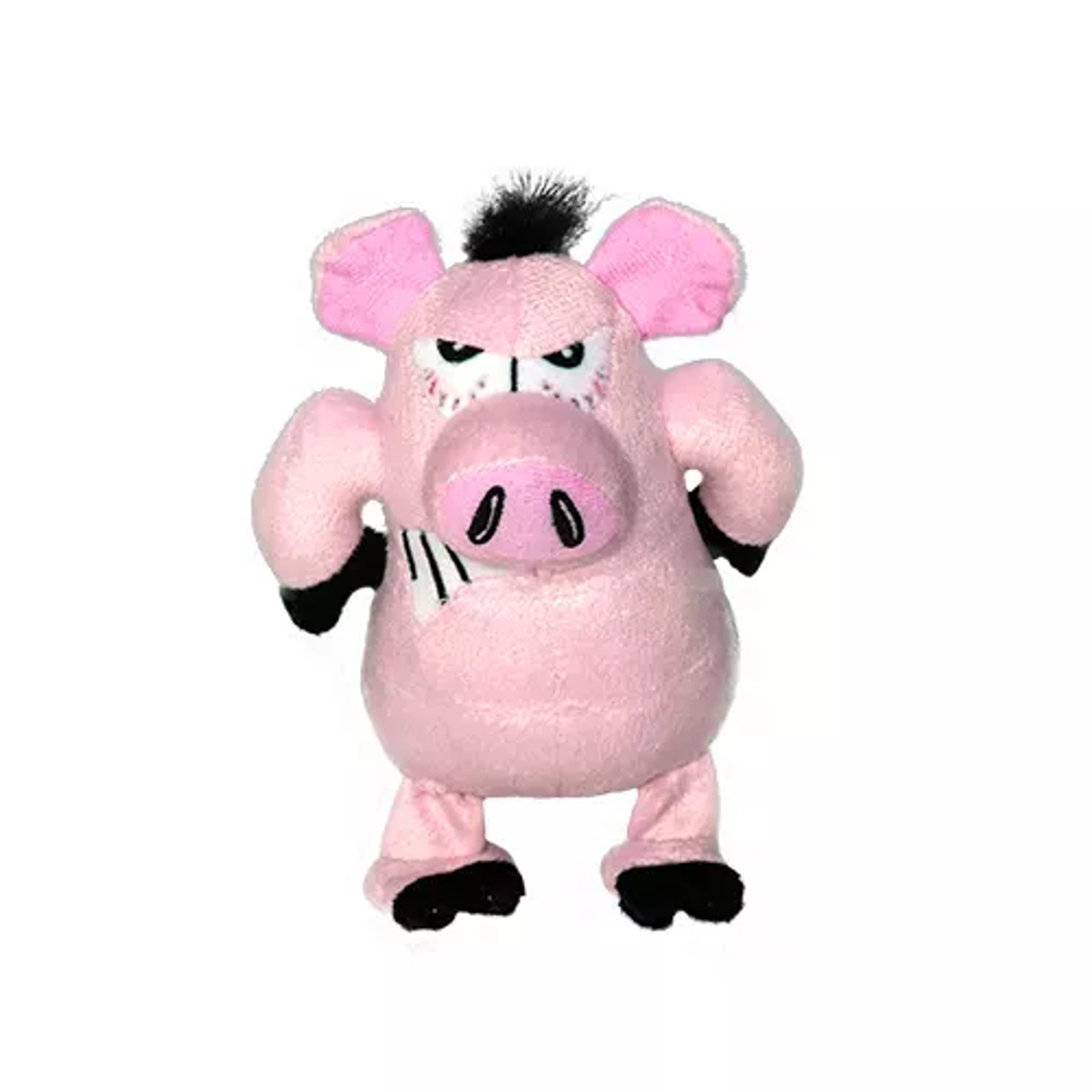 Mighty Jr Angry Animals Pig Dog Toy – Durable Pink Plush Toy