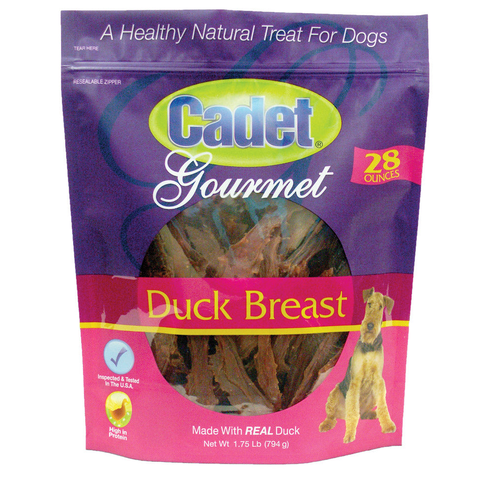 Cadet Premium Duck Breast Jerky Dog Treats - High Protein - 28 oz