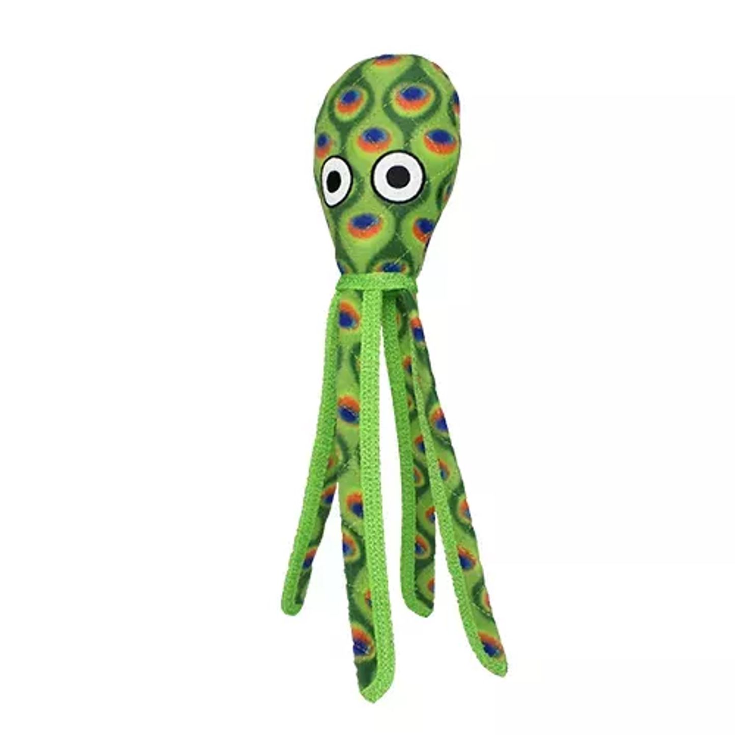 Tuffy Ocean Creature Squid Durable Dog Toy – Green Fleece – Floats