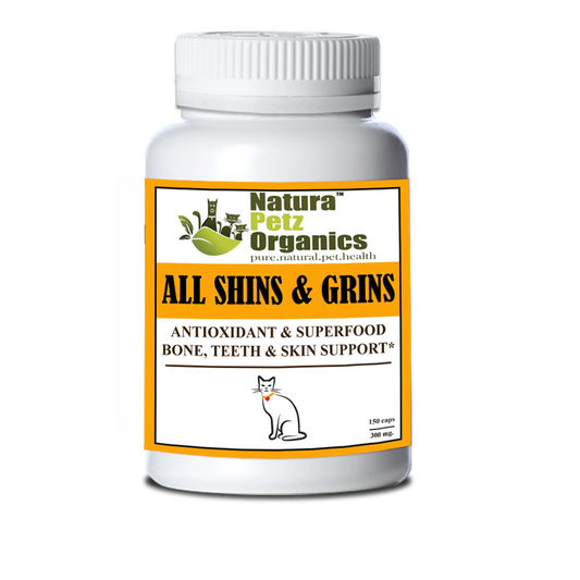 All Shins & Grins Capsules - Antioxidant Food Bone, Eye, CAT/ 150 caps / 300 mg