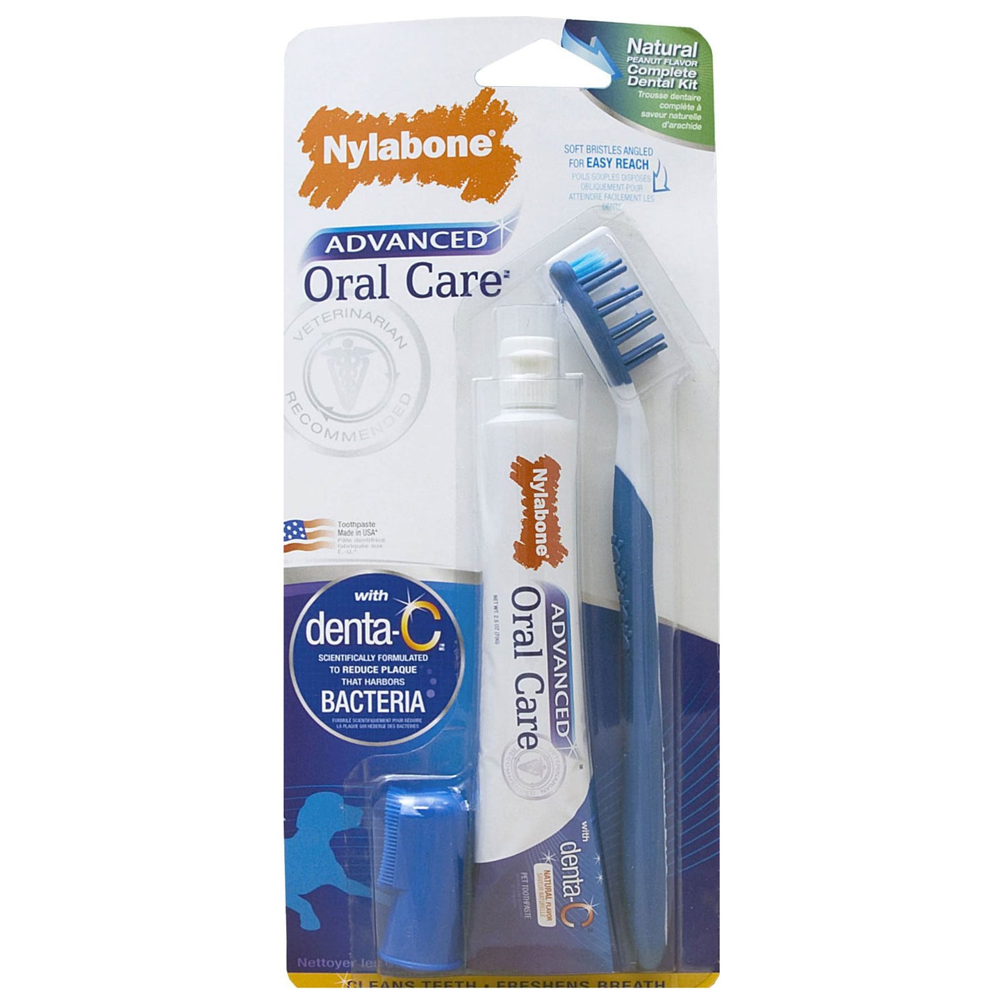 Nylabone Advanced Oral Care Dog Dental Kit – Toothbrush and Toothpaste