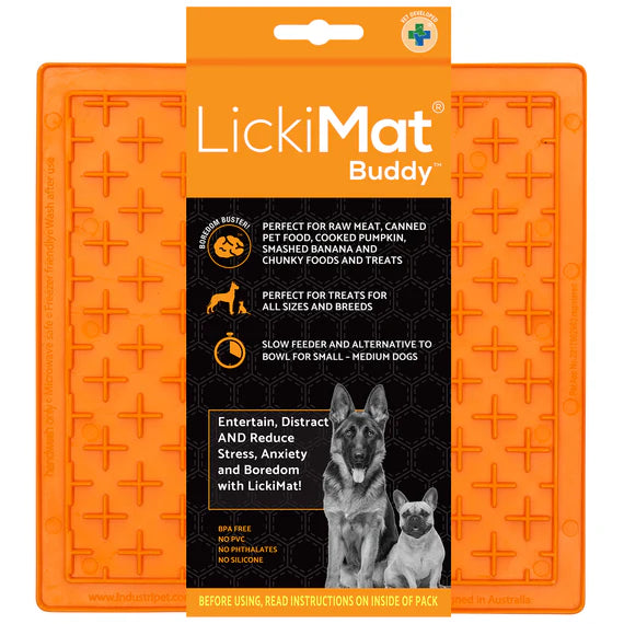 Lickimat Buddy Dog Slow Feeder Mat 8x8 - Select a Color