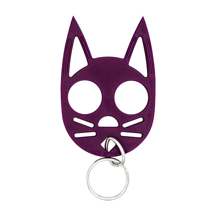 Cat Strike Self-Defense Keychain – Purple Polymer