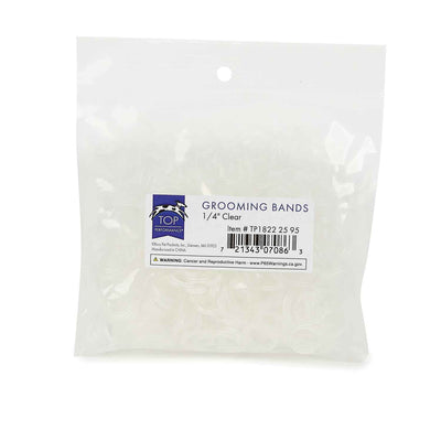 tp grooming bands 1 4in clear 500ct