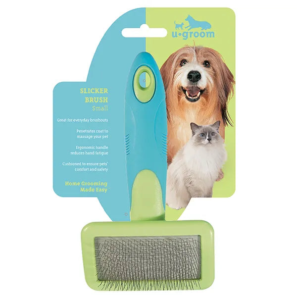 u-Groom Large Slicker Brush – Professional Dog Grooming Tool for Pets
