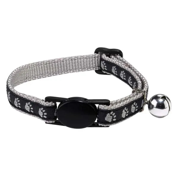 Meow Town Two-Tone Pawprint Cat Collars - Pick a Color