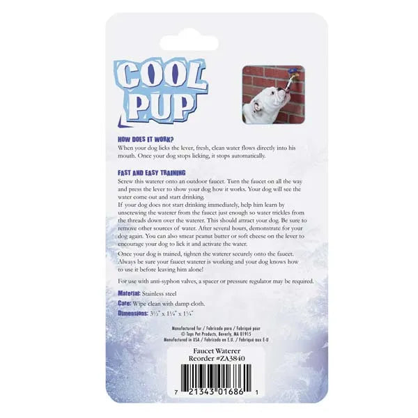 Cool Pup Faucet Waterer – Outdoor Self-Serve Dog Hydration System