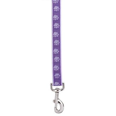 casual canine twotone pawprint lead 4ftx5 8in purple