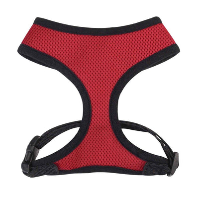 casual canine mesh harness s red