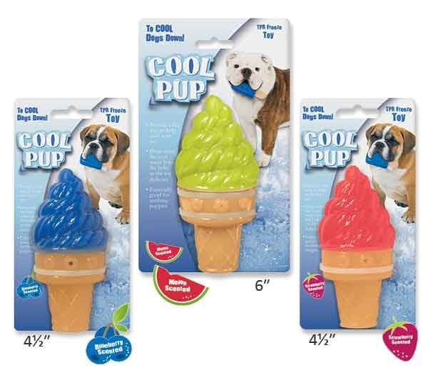 Pet Edge Cool Pup Mini Ice Cream Cone Durable Dog Toy - Pink