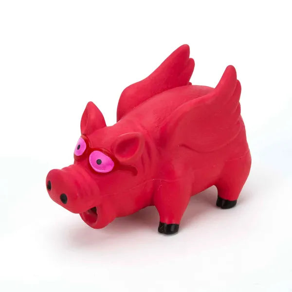 Pet Edge Flying Grunting Pig Dog Toy – Choose a Color