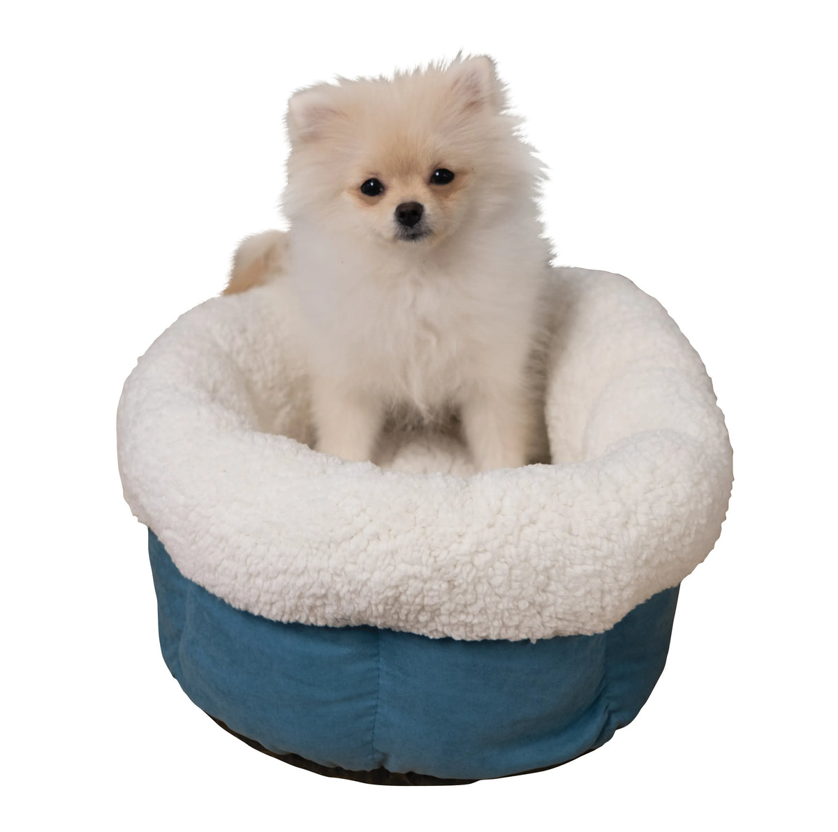 Slumber Pet Cat Snuggle Beds - Blue Pacific Faux-suede 18 inch