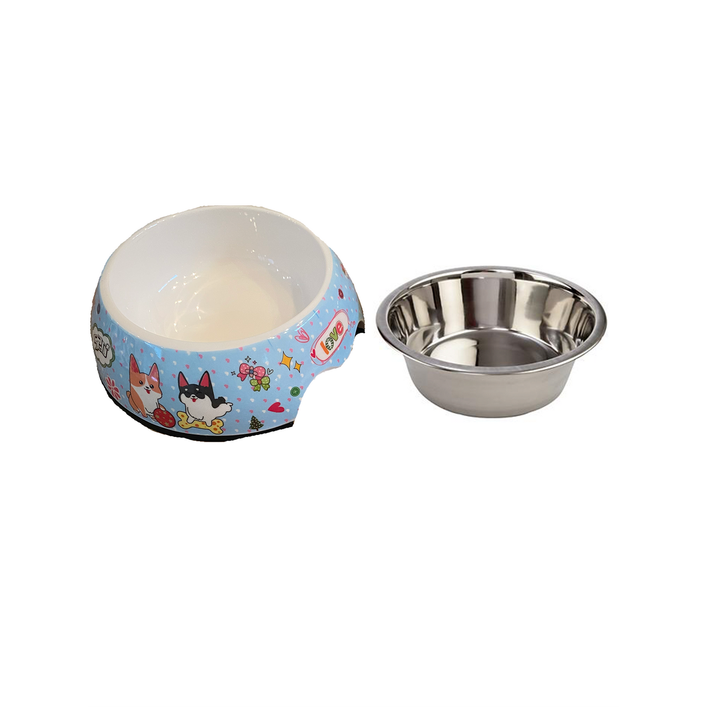 Cutie Ties Dog Bowl, Small, Corgi