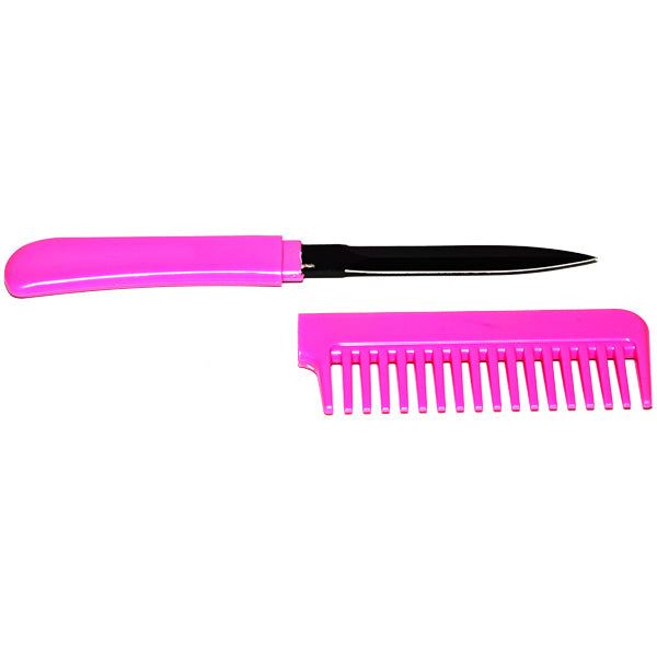Safety Technology Pink Metal Comb Knife – 3.5 Inch Stainless Steel Blade