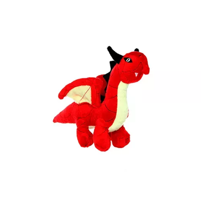 Mighty Jr Dragon Red Dog Toy – Durable Plush Tug Toy by VIP Products