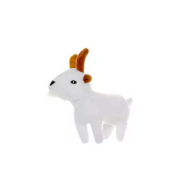Mighty Jr Farm Goat Durable Plush Dog Toy - White | VIP Products