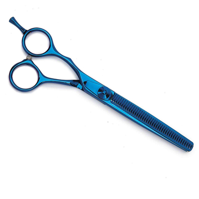 MGT Blue Titanium 42-Tooth Left-Handed Dog Grooming Thinning Shear