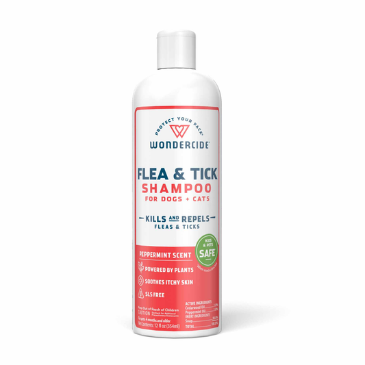 Wondercide F&T Shampoo for Dogs + Cats - 12oz. liquid shampoo - Peppermint