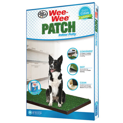 Four Paws Wee-Wee Patch Indoor Dog Potty – Realistic Grass Pad, Medium