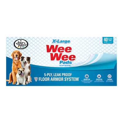 Four Paws Wee-Wee Pads – X-Large 6-Layer Leak-Proof Dog Training Pads, 40ct