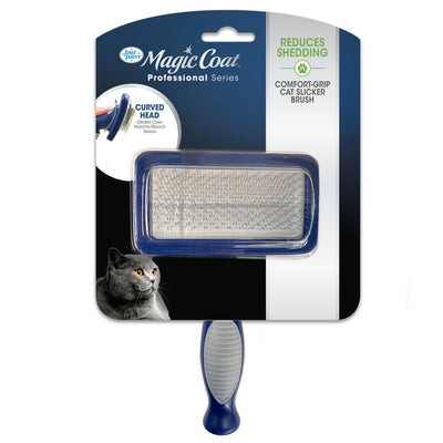 Four Paws Magic Coat Gentle Slicker Wire Cat Brush with Wood Handle
