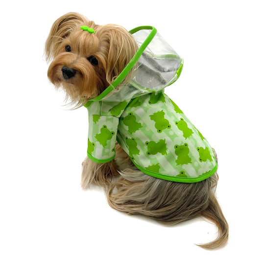 Clear View Froggy Raincoat Fleece Lining and Detachable Hood