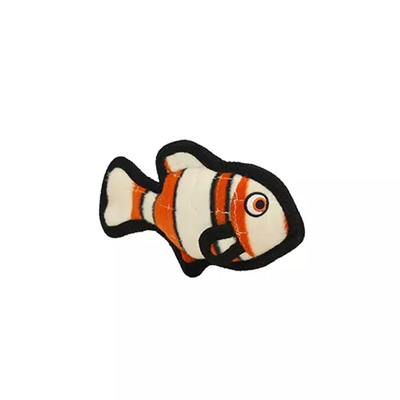 Tuffy Ocean Creature Jr Fish – Durable Interactive Dog Toy, Orange