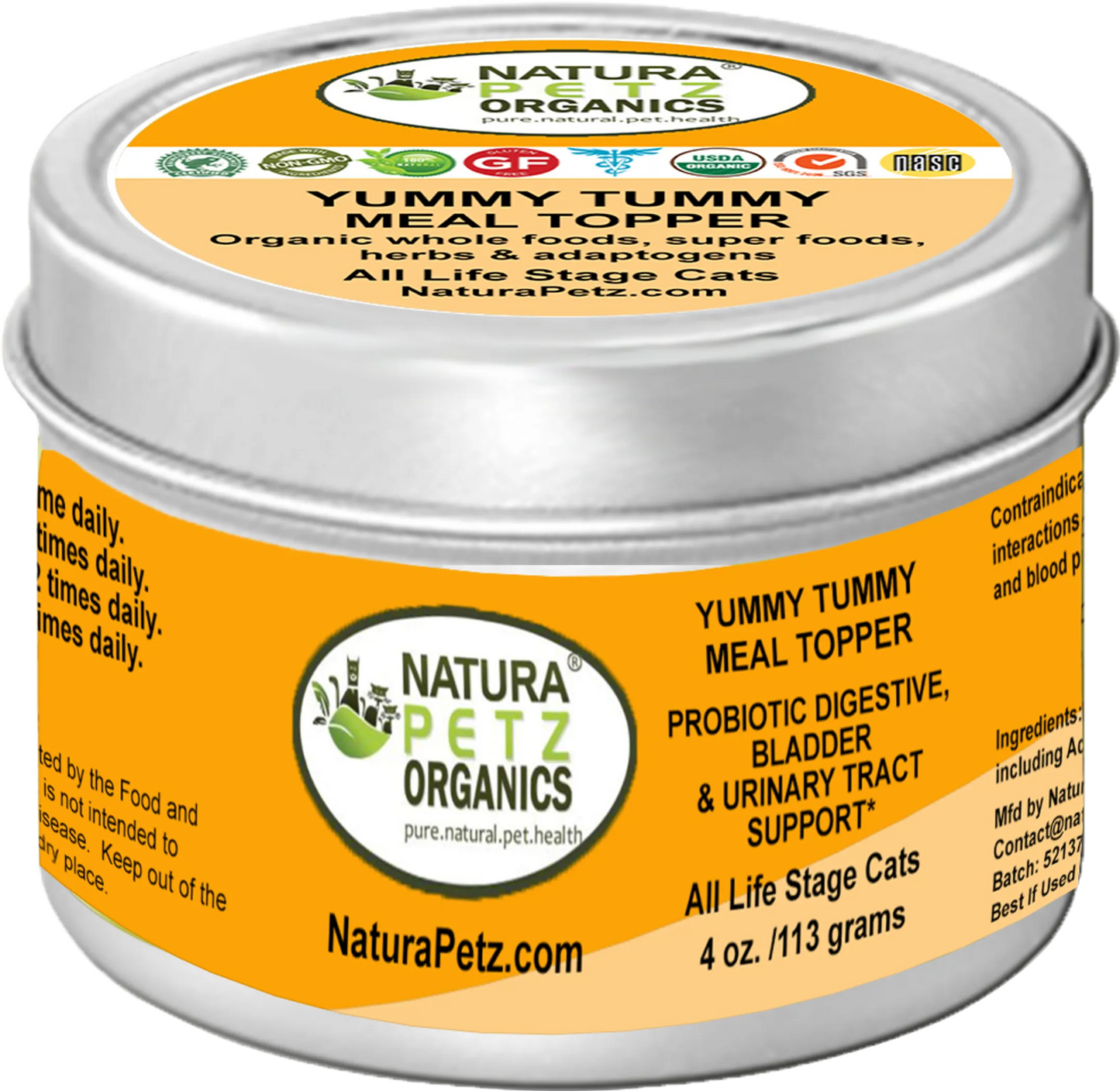 Meal Topper Probiotic Digestive, Bladder & Urinary Tract, 4 Oz., Cat