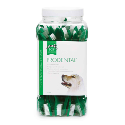 Pet Edge TP ProDental Dual End Dog Toothbrush - 50 Pack Bulk Set