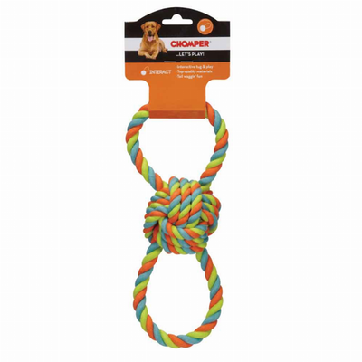 Pet Edge CHP Figure 8 Rope Ball Dog Toy - Durable Cotton Play Toy