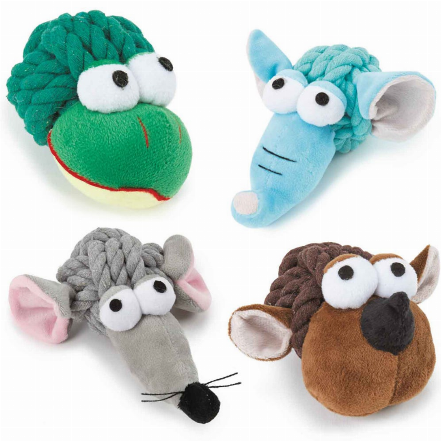 Pet Edge Braided Ball Dog Toy with Animals - Durable Pet Play Toy