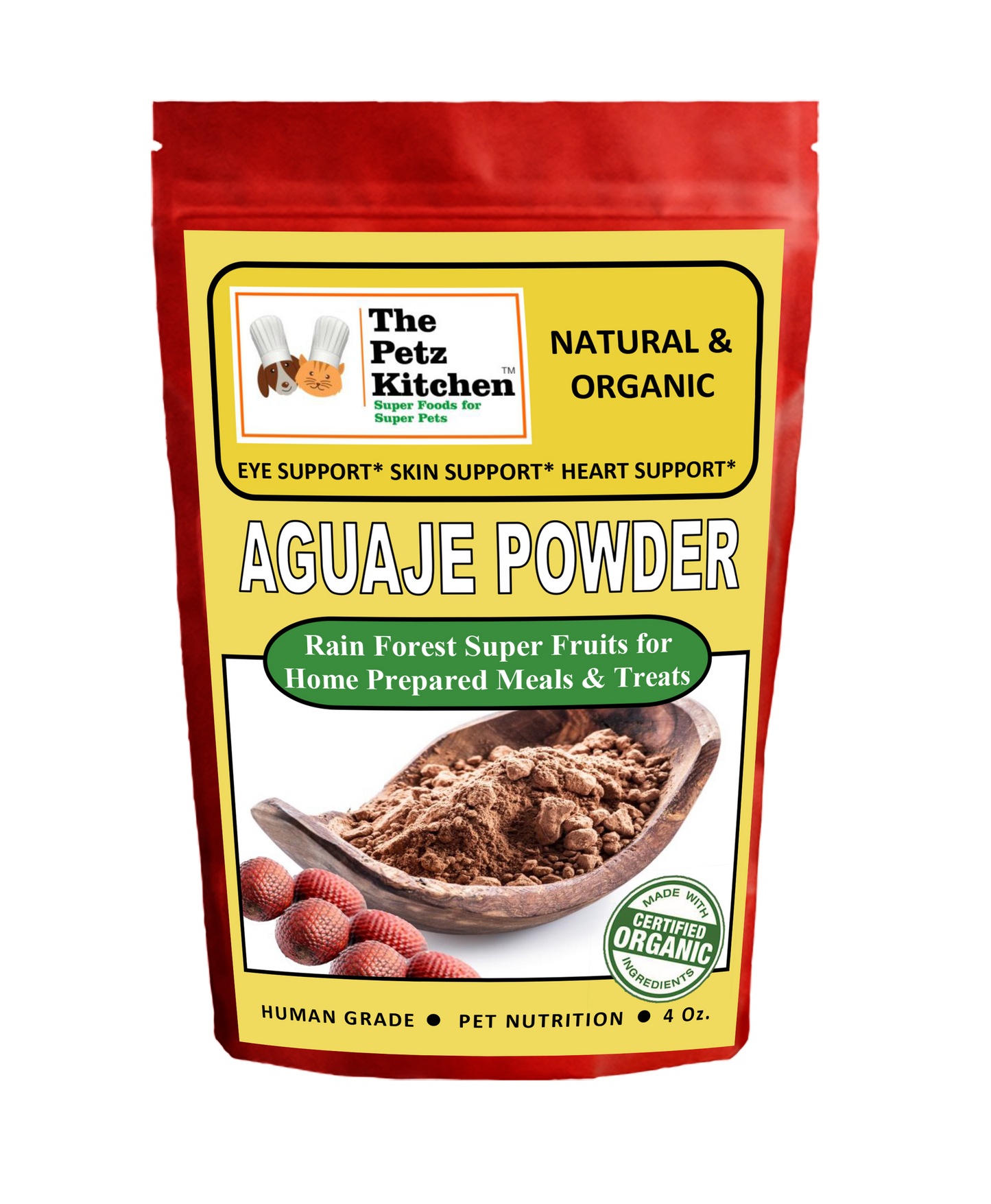 Aguaje Powder - Eye, Skin & Heart Support* The Petz Kitchen, 4 Oz.