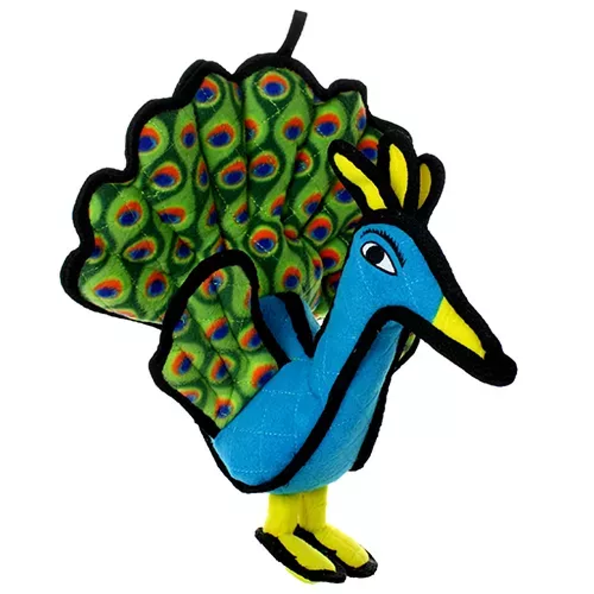Tuffy Zoo Animal Large Turquoise & Yellow