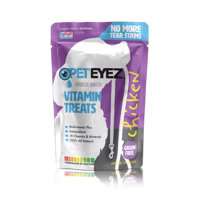 Pet Eyez Chicken Vitamin Treats – 18 Minerals for Tear Stain Defense