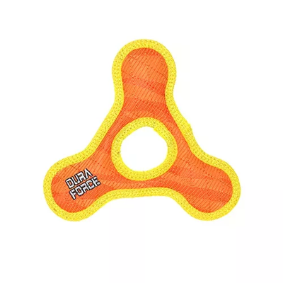 DuraForce Jr TriangleRing Tiger Dog Tug Toy – Orange-Yellow – VIP Products