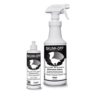 Skunk Off Odor Remover Liquid Soaker for Pets and Fabrics, 8oz Bottle
