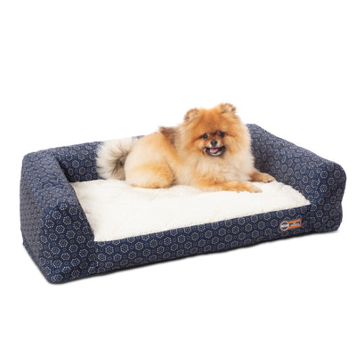 K&H Pet Products Inflatable Air Sofa Pet Bed – Navy Geo Flower, 18x24