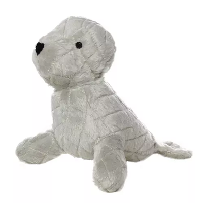 Mighty Arctic Seal Dog Toy – Durable Plush Tug Toy for Water Play, Gray